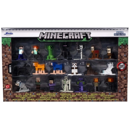 MINECRAFT Zestaw 20 Metalowych Figurek Seria 5